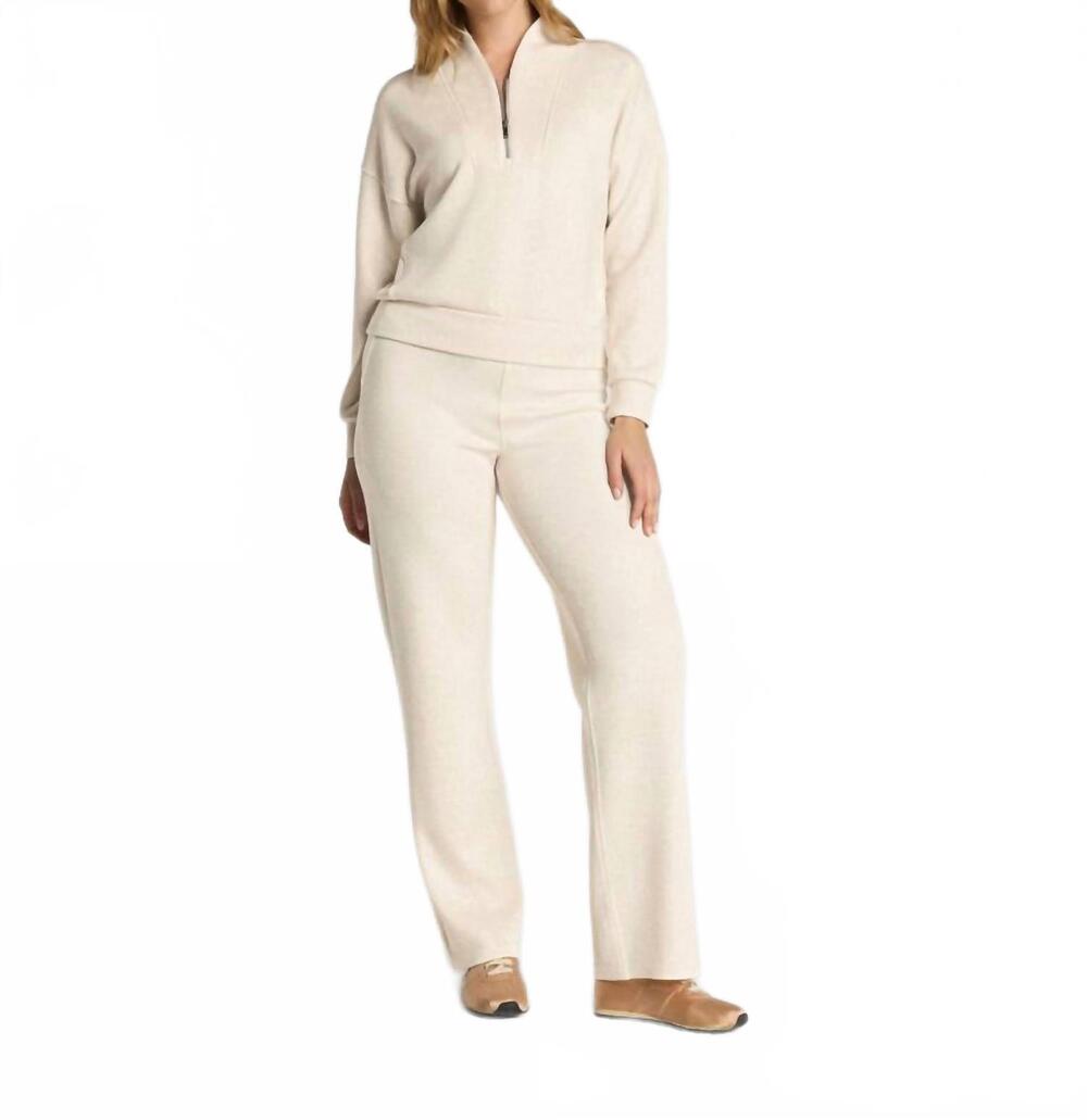 NEW SPANX air essentials straight leg pant in oatmeal heather
